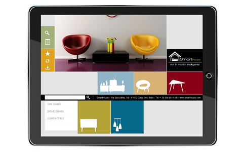 Reselling home accessories catalog for iPad – From the PDF product catalogs was been developed an application with a visual index that allows you to quickly search and browse the full range of products for sale.